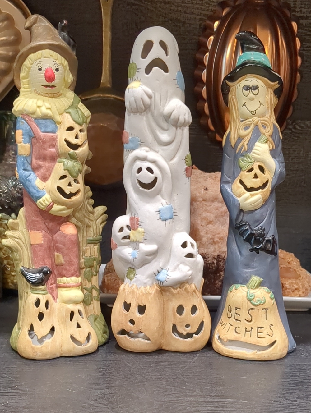 Michaels Ashland 2023 Vintage-Style Halloween Figurine Trio Luminaries Set - Picture 2 of 6